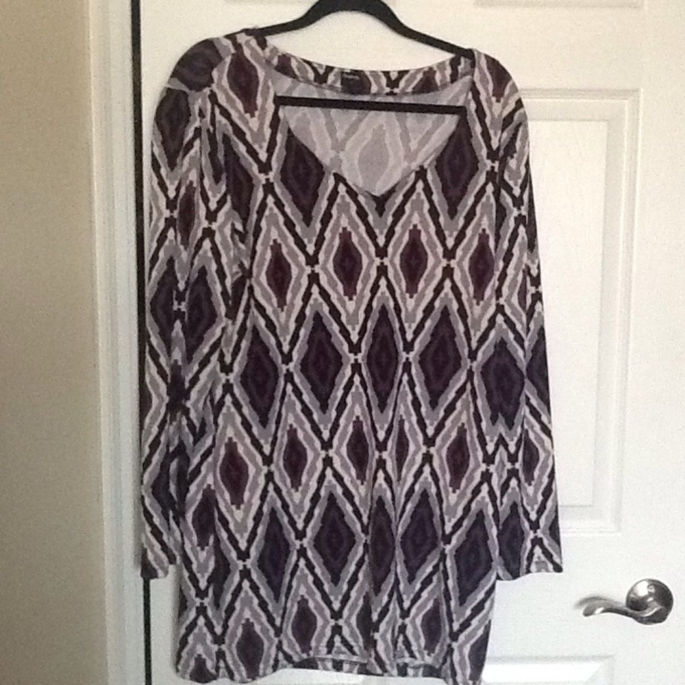 Dark purple geometric dress